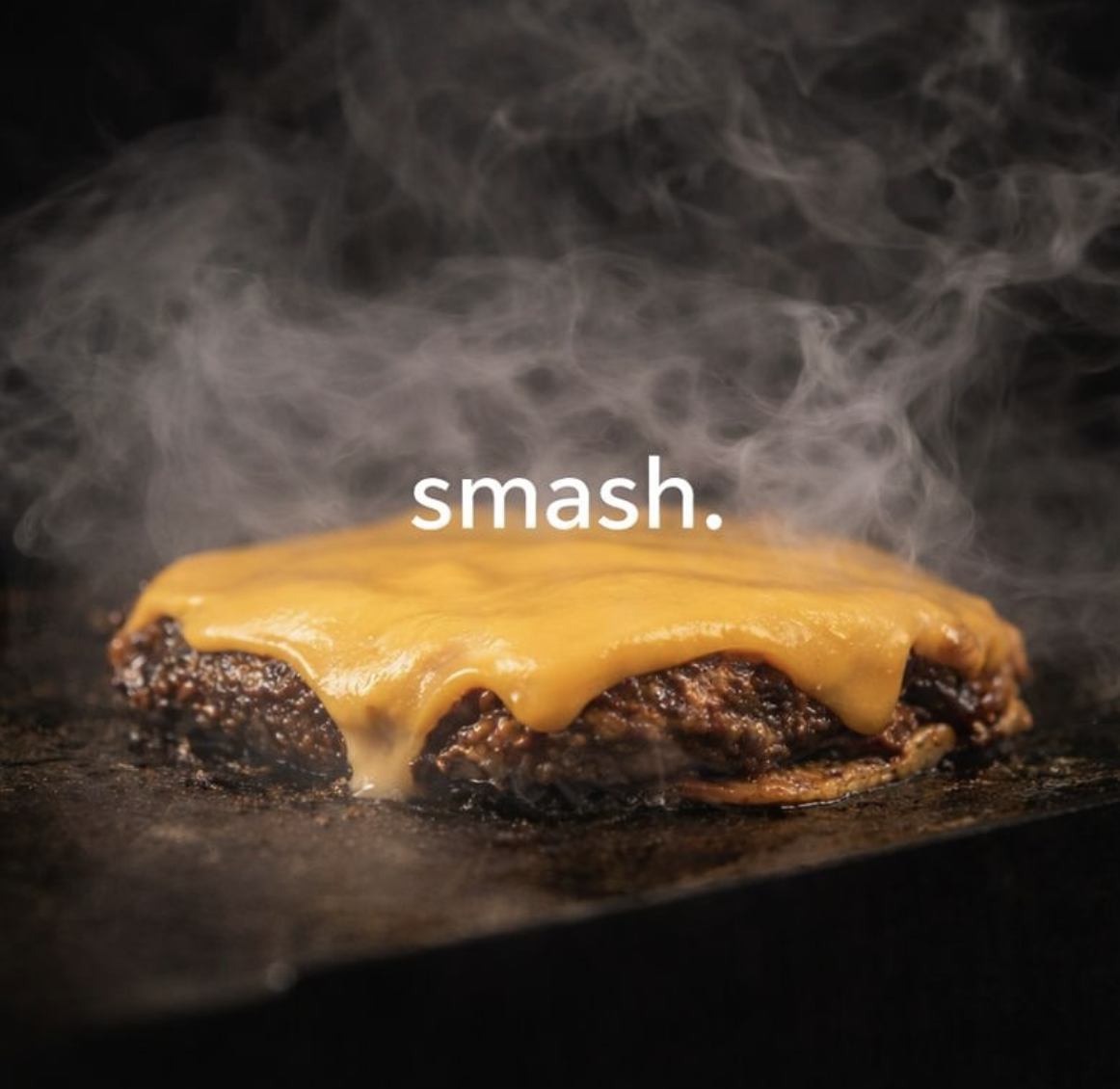 Smash burger on the griddle